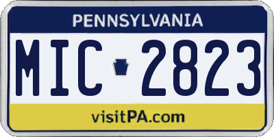 PA license plate MIC2823