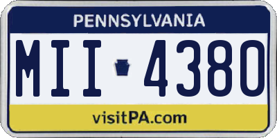 PA license plate MII4380