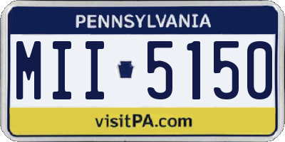 PA license plate MII5150