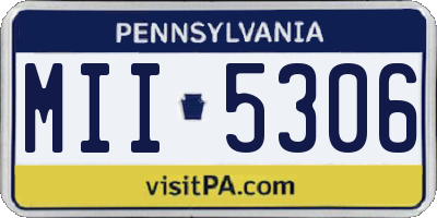 PA license plate MII5306