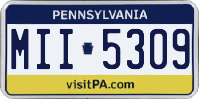 PA license plate MII5309