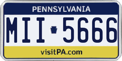 PA license plate MII5666