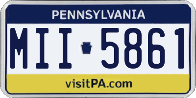 PA license plate MII5861