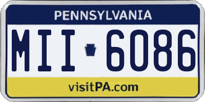 PA license plate MII6086