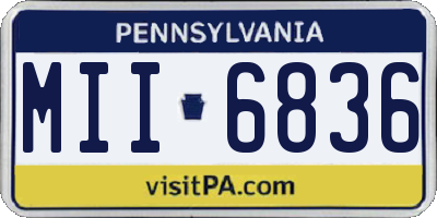 PA license plate MII6836