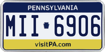 PA license plate MII6906