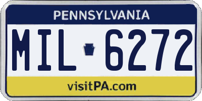 PA license plate MIL6272