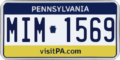 PA license plate MIM1569