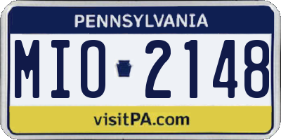 PA license plate MIO2148
