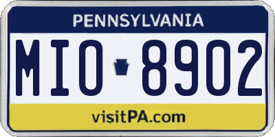 PA license plate MIO8902