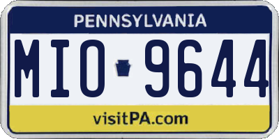 PA license plate MIO9644