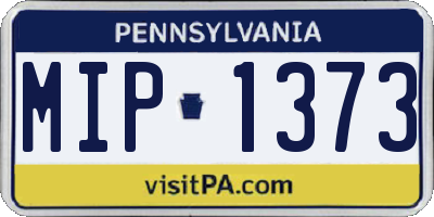 PA license plate MIP1373