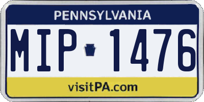 PA license plate MIP1476