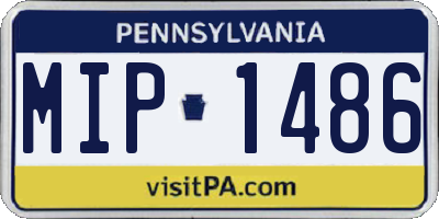 PA license plate MIP1486
