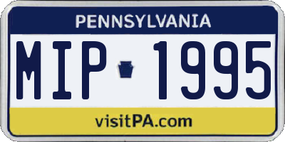 PA license plate MIP1995