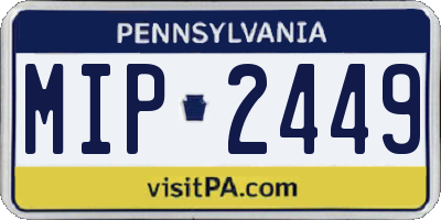 PA license plate MIP2449