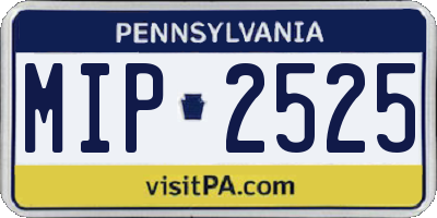 PA license plate MIP2525