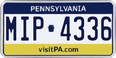 PA license plate MIP4336