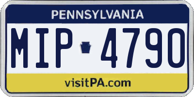PA license plate MIP4790