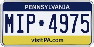 PA license plate MIP4975