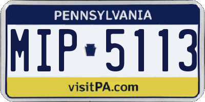 PA license plate MIP5113