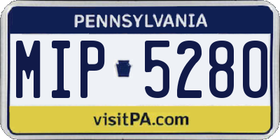 PA license plate MIP5280