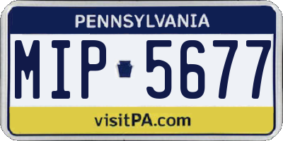 PA license plate MIP5677