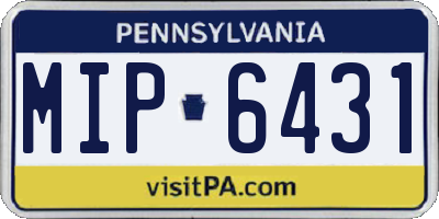 PA license plate MIP6431
