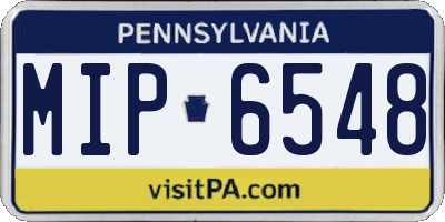 PA license plate MIP6548