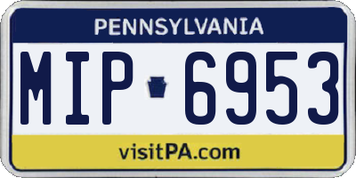 PA license plate MIP6953