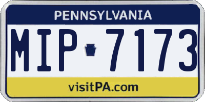 PA license plate MIP7173