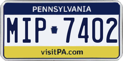 PA license plate MIP7402