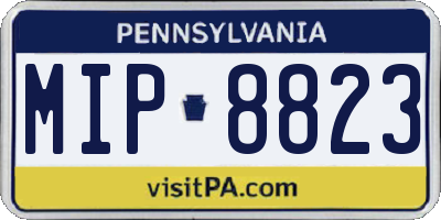 PA license plate MIP8823