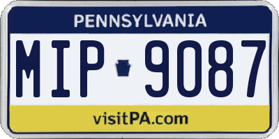 PA license plate MIP9087