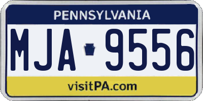 PA license plate MJA9556
