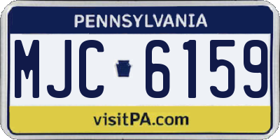 PA license plate MJC6159