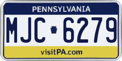 PA license plate MJC6279