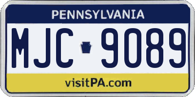 PA license plate MJC9089