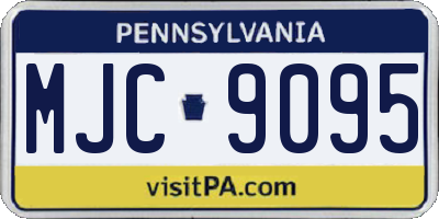PA license plate MJC9095