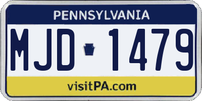 PA license plate MJD1479