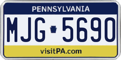 PA license plate MJG5690