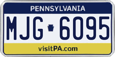 PA license plate MJG6095