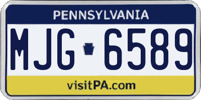 PA license plate MJG6589