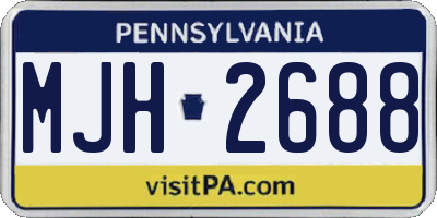 PA license plate MJH2688