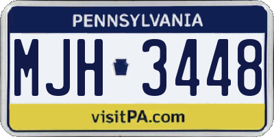 PA license plate MJH3448