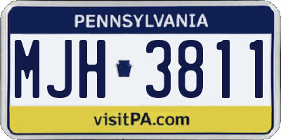 PA license plate MJH3811