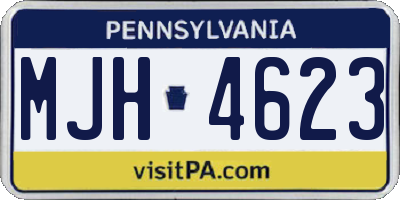 PA license plate MJH4623