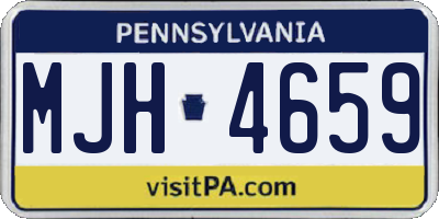 PA license plate MJH4659