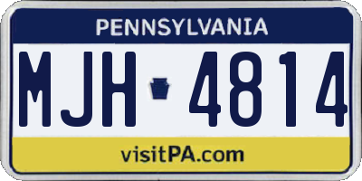 PA license plate MJH4814