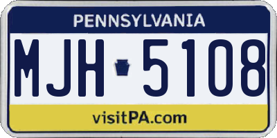 PA license plate MJH5108